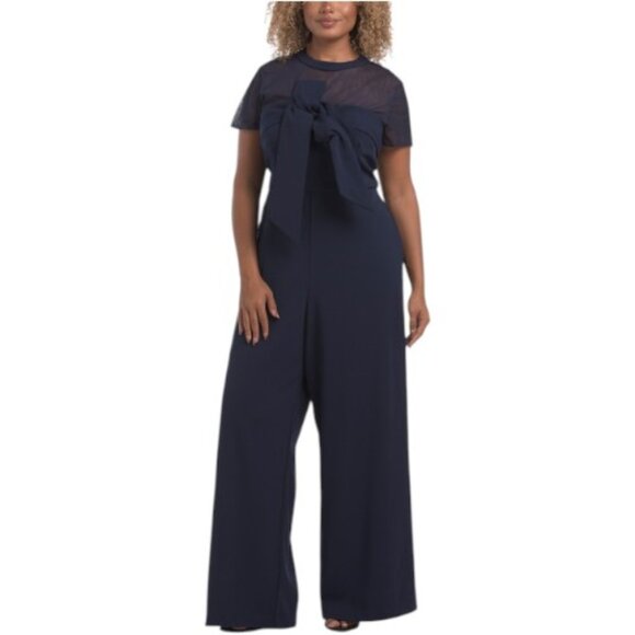 JS COLLECTIONS Short Sleeve Illusion Jumpsuit - Picture 1 of 3